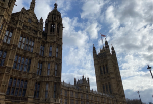 Outside the Houses of Parliament